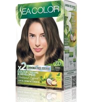 Sea Color Amonyaksız, Vegan, Doğal, Besleyici Kalıcı Saç Boyası%100 Beyaz Kapama (1 Paket 2 X 50 Ml