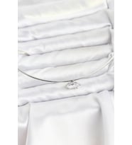 Pirinç Gümüş Renk Choker Model Zirkon Taşlı Kadın Kolye