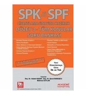 Spk Yeni Adıyla Spf Lisanslama Sınavına Hazırlık Düzey 3 - Tüm Konular Soru Bankası (Krem)