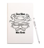 Canım Babam Tasarımlı Beyaz Defter Kalem