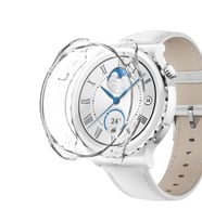 Microsonic Huawei Watch GT 3 Pro 43mm Seramik Kılıf 360 Full Round Soft Silicone Şeffaf (Renksiz)