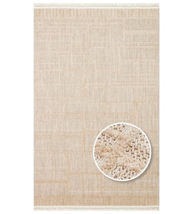 Makine Kaymaz Yıkanabilir Krem Modern Triko Salon Halısı Mutfak Halısı Koridor Halısı Yolluk 03 BEIGE