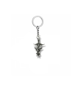 Ejderha ve Kılıç Figürlü Anahtarlık – Zamak Metal Unisex Mitolojik Aksesuar