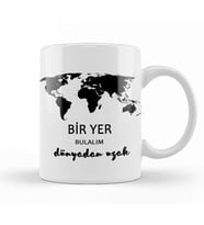 Bir Yer Bulalım Dünyadan Uzak Kupa Bardak Porselen