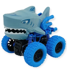 Köpek Balığı Sürtmeli Mekanik Monster Araba Gri 12 cm