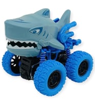 Köpek Balığı Sürtmeli Mekanik Monster Araba Gri 12 cm
