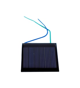 Küçük Mini Güneş Paneli 4cmx4cm 3 Volt 0,1Amper + ve - Uç Kablolu 4x4