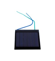 Küçük Mini Güneş Paneli 4cmx4cm 3 Volt 0,1Amper + ve - Uç Kablolu 4x4
