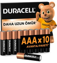 BASIC AAA Alkalin İnce Kalem Pil (10'lu Paket) – 1,5V