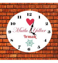 İsimli Yılbaşı Duvar Saati Kişiye Özel