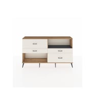 Arges Konsol Tek Raflı 4 Çekmeceli  176x30x99 Çam-Antrasit/Aytaşı