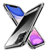 Apple iPhone 12 Kılıf Standlı Şeffaf Silikon Kapak (Renksiz)