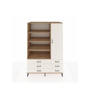 Kronos Dolap 8 Raflı 6 Çekmeceli Tek Kapaklı  132x59x195 Çam-Aytaşı/Aytaşı