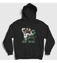 Presmono Unisex Siyah Zoro V2 Anime One Piece Kapüşonlu Sweatshirt 136111tt