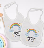 BK Kids Kişiye Özel Anne ve Baba Tasarımlı 2’li Beyaz Mama Önlüğü-3