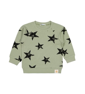 Civil Boys Yıldız Empirme Baskılı 2-5 Yaş Sweatshirt - Haki