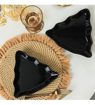 Keramika  Siyah Çam Kayık Tabak 22 Cm 2 Adet 650