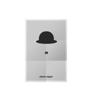 Charlie Chaplin Minimal Tasarım Retro MDF Tablo