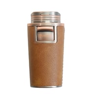 Parmida Çift Torch Pürmüz Delicili Gövdesi Deri Bronz Metal Puro Çakmağı