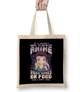 Kawaii Manga If It Doesn't Have To Do With Anime Games Or Food Bez Çanta Uzun Saplı