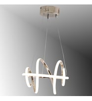 TT005-FSR TT Aydınlatma Burgu Modeli Fransız Sarı Kaplama Led Avize (Sarı)