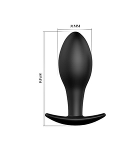 River World Siyahi 9 cm'lik A nal Tıkaç Tıpa A nal Plug Stimülatör