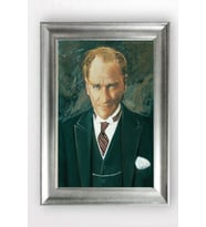 Gümüş Çerçeveli Atatürk Tablo cv713