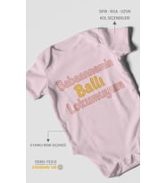 Babaannemin Ballı Lokumuyum Kısa Kollu Bebek Body %100 Pamuk