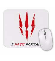 The witcher I Hate Portals Mouse Pad