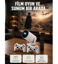 10.000 Oyun Destekli, Çift Kollu 4K Projeksiyon – HDMI, USB, AUX, Ethernet Yok Yeni Nesil