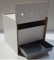 Muhabbet Kuş Yuvası 15cmX15cmX19cm(Yükseklik) Sürgülü Plastik Folluk Ahşap Mdf Yuvalık
