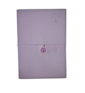 VICTORIA'S JOURNALS CHARM ÇİÇEK 126-2740 VEGAN DERİ KAPAK A5 100 gr. 96 YP. KREM NOKTALI DEFTER PAST