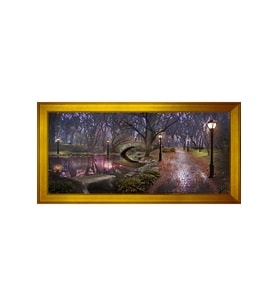 Manzara Temalı Kanvas Tablo 80 x 110 cm Gold Çerçeve