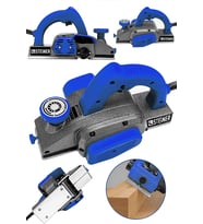 Steiner Germany Technology 3400 Watt Metal Şanzıman Çift Bıçaklı Planya Rende Makinesi Mavi