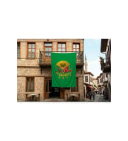 Yeşil Osmanlı Arması Bayrak 140gr Premium Raşel Kumaş 300x450cm