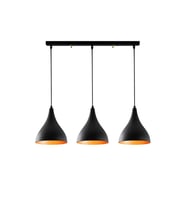 My Lights Retro Rustk Sıralı Masa Üstü Avize Metal Avize Sıralı Siyah Içi Altın