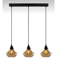 Dylight Diana Retro Masa Üstü Dekotaif Bal Camlı Dekoratif Sarkıt Avize Genişlik:60 cm