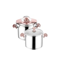 Aryıldız Milano Kanka Düdüklü Tencere 3.5 Lt+5,5 Lt-Rose-Gold