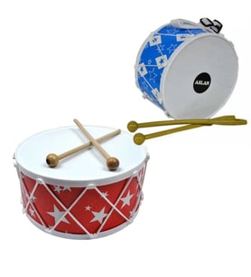 Asl-08 Renkli̇ B. Davul Ahşap Desen Poşetli̇
