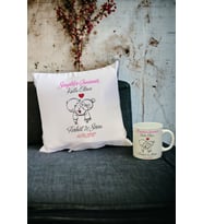 Sevgiliye En Güzel Hediye Kupa Bardak ve Yastık Set 021 (Beyaz)
