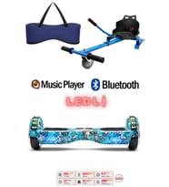 Elektrikli Kaykay Scooter Akıllı Denge Hoverboard + HoverKart + Çanta FULL LEDLİ EXTREM89 PAKET D20