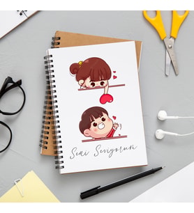 Seni Seviyorum Sevgili Tasarımlı Defter