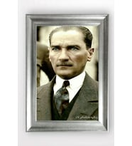 Gümüş Çerçeveli Atatürk Tablo cv656