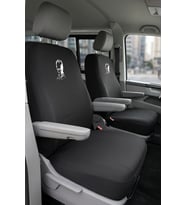 Volkswagen Transporter 4+1 - Siyah Penye Oto Koltuk Kılıfı - ATATURK Baskılı