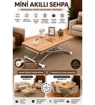 Mini Juppo Dışa K Akıllı Sehpa Mdf Oval Krom Kaplama