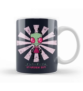 Invader Zim Retro Japanese Kupa Bardak Porselen