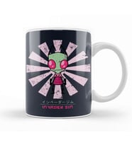 Invader Zim Retro Japanese Kupa Bardak Porselen