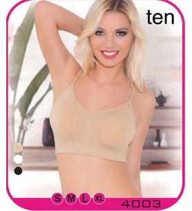 Ten İnce Askılı Kadın Büstiyer – Esnek Rahat Günlük Crop Sütyen S-XL 4003
