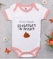 BK Kids Düzelcez İnşallah Tasarımlı Pembe Bebek Body Zıbın-1