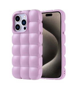 Apple iPhone 15 Pro Kılıf Parlak Esnek Silikon Zore Dom Dom Kapak